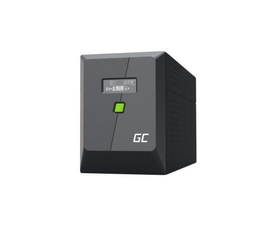 Nepārtrauktas barošanas bloks Green Cell PowerProof LCD UPS 2000VA 1400W USB 2x Schuko + 3x IEC