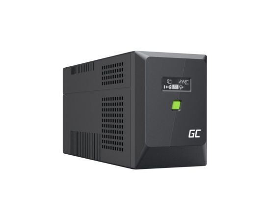 Nepārtrauktas barošanas bloks Green Cell PowerProof LCD UPS 2000VA 1400W USB 2x Schuko + 3x IEC