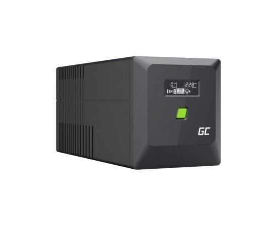 Nepārtrauktas barošanas bloks Green Cell PowerProof LCD UPS 1000VA 600W USB 2x Schuko + 2x IEC