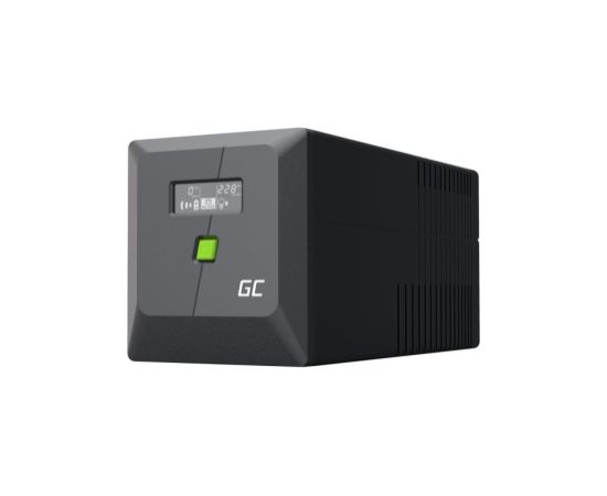 Nepārtrauktas barošanas bloks Green Cell PowerProof LCD UPS 1000VA 600W USB 2x Schuko + 2x IEC