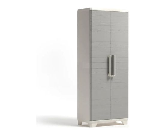 Keter Высокий шкаф из дерева Linear 68x39x173 см, светло-бежевый/светло-серый