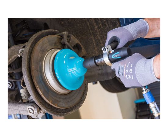 Hazet wheel hub grinder (base body + 3 grinding wheels), 160mm (blue, 4-part, 11mm external hexagon)
