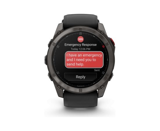 Garmin   fenix 8 Pro – 51 mm, AMOLED Sapphire, Carbon grey DLC titanium with Black/pebble grey silicone band