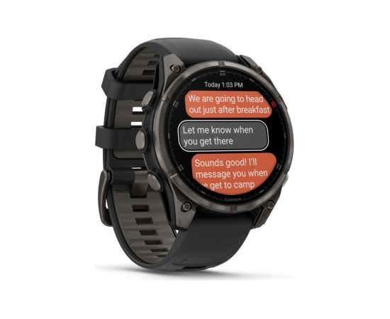 Garmin   fenix 8 Pro – 47 mm, AMOLED, Sapphire, Carbon grey DLC titanium with Black/pebble band