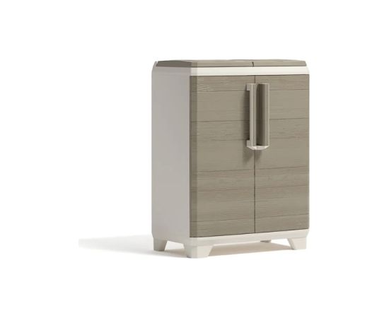 Keter Система сортировки отходов Split Premium Wood 110 л Система переработки отходов 68x39x92 см светло-бежевый/светло-серый