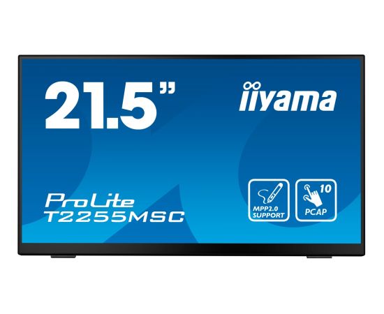 Iiyama ProLite T2255MSC-B1 - 21.5 - black, Full HD, IPS, HDMI, DisplayPort