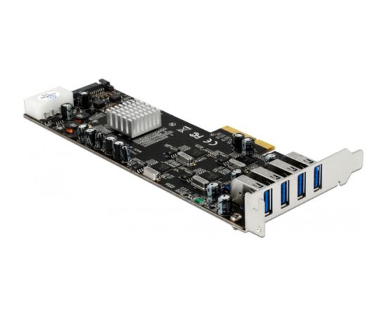 DeLOCK PCIe x4 to 4x ext. USB 3.2 Gen 1 Quad Channel (4-pin power connector)