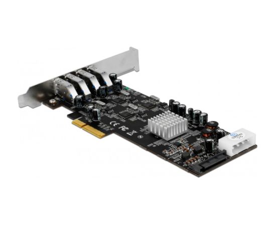 DeLOCK PCIe x4 to 4x ext. USB 3.2 Gen 1 Quad Channel (4-pin power connector)