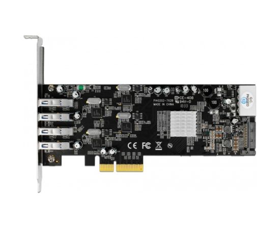 DeLOCK PCIe x4 to 4x ext. USB 3.2 Gen 1 Quad Channel (4-pin power connector)