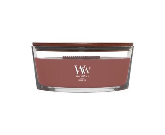 Woodwick Rouge Oud Loď ( růžový oud )- Vonná svíčka 453.6g