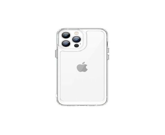 iLike Apple  iPhone 12 Pro Max Space Case hard cover with a gel frame Transparent White