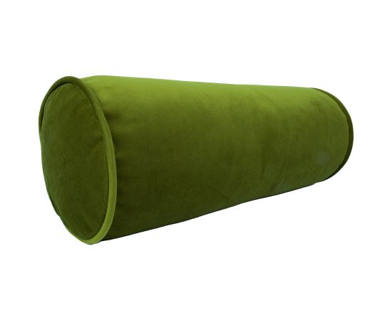 Ruļļa formas spilvens VELVET D18x50cm, gaiši zaļš