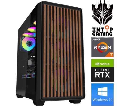 INTOP Ryzen 7 5700X 32GB 500SSD M.2 NVME+2TB RTX5060 8GB WIN11Pro Personālie datori
