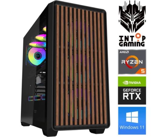 INTOP Ryzen 5 5600X 32GB 250SSD M.2 NVME RTX5060Ti 8GB WIN11Pro Personālie datori
