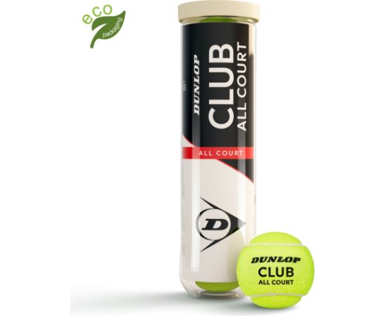 Tennis balls DUNLOP CLUB ALL COURT Entry 4-tube ITF