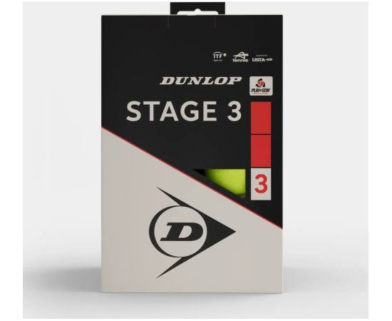 Tennis balls DUNLOP STAGE 3 RED 12-polybag ITF