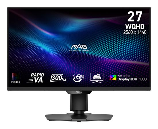 LCD Monitor MSI MAG 274QPF X30MV 27" Gaming/Frameless Matte Panel VA 2560x1440 16:9 300Hz 0.5 ms Colour Black MAG274QPFX30MV