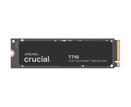 SSD CRUCIAL T710 4TB M.2 PCIe Gen5 NVMe Write speed 13800 MBytes/sec Read speed 14900 MBytes/sec TBW 2400 TB CT4000T710SSD5