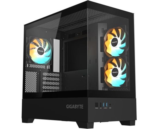Case GIGABYTE C201 PANORAMIC MidiTower Case product features Rackmountable/Removeable HDD basket/Transparent panel Not included MicroATX MiniITX Colour Black GB-C201P