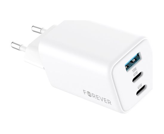 Forever TC-08-65ACC Mobilo telefonu lādētājs 2xType C + USB 65W