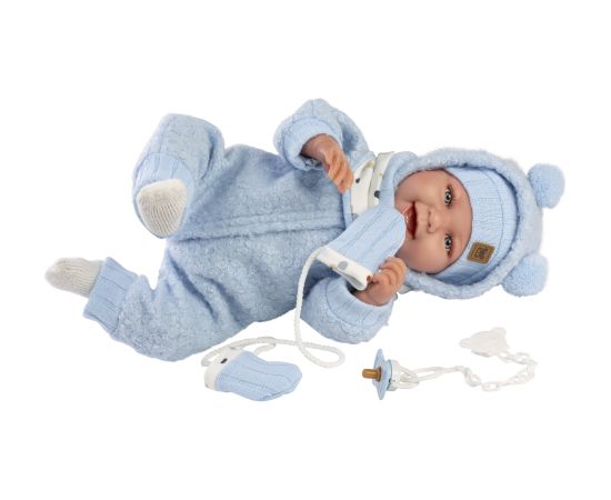 Llorens Lelle zidainis Talo 44 cm (smejas, runā, ar mānekli, mīkstais ķermenis) Spānija LL84479