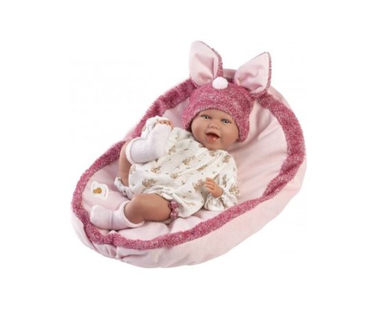 Llorens Lelle zīdainis Mimi 42 cm (spilvens, smejas, runā, ar mānekli, mīkstais ķermenis) Spānija LL74134