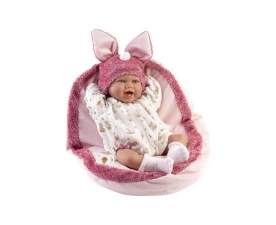 Llorens Lelle zīdainis Mimi 42 cm (spilvens, smejas, runā, ar mānekli, mīkstais ķermenis) Spānija LL74134