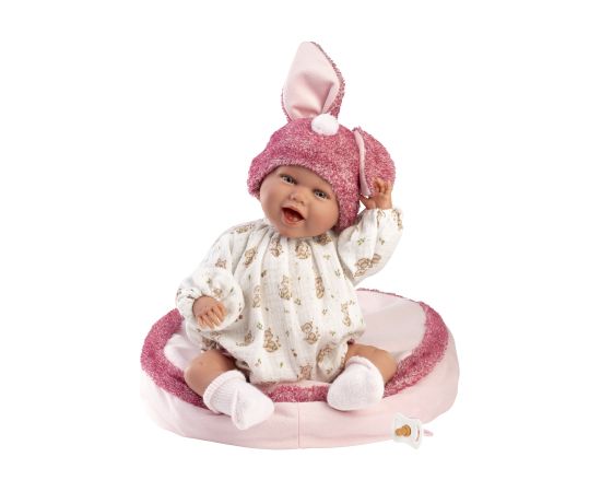 Llorens Lelle zīdainis Mimi 42 cm (spilvens, smejas, runā, ar mānekli, mīkstais ķermenis) Spānija LL74134