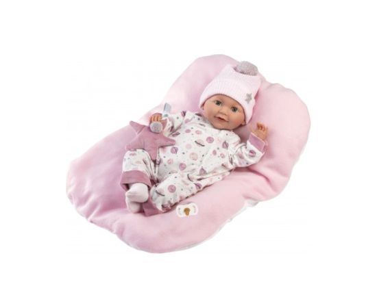 Llorens Lelle zīdainis Heidi 42 cm (acis aizvērās, raud, runā, ar mānekli, mīkstais ķermenis) Spānija LL74132