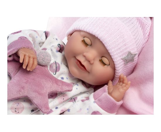 Llorens Lelle zīdainis Heidi 42 cm (acis aizvērās, raud, runā, ar mānekli, mīkstais ķermenis) Spānija LL74132