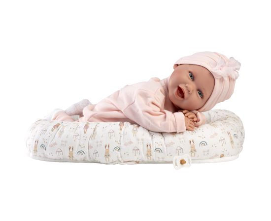 Llorens Lelle zīdainis Mimi 42 cm (spilvens, smejas, runā, ar mānekli, mīkstais ķermenis) Spānija LL74122