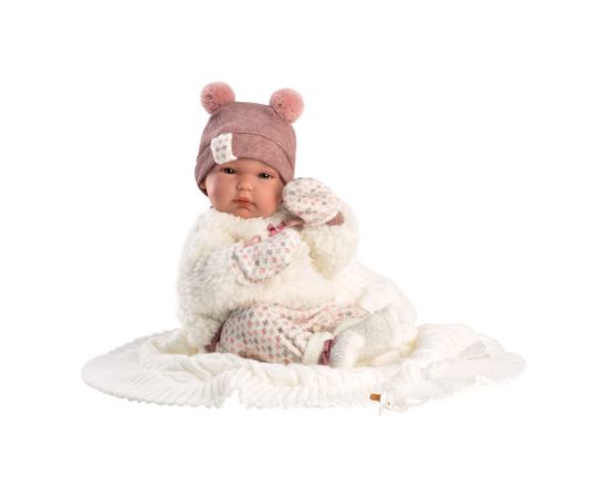 Llorens Lelle zīdainis Bimba meitene ar sedziņu un mānekli (vinila ķermenis) 35 cm Spānija LL63576