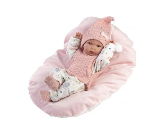 Llorens Lelle zīdainis Bimba meitene ar sedziņu un mānekli (vinila ķermenis) 35 cm Spānija LL63504