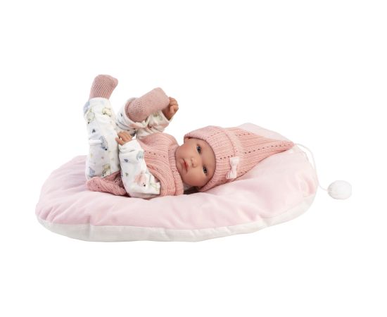 Llorens Lelle zīdainis Bimba meitene ar sedziņu un mānekli (vinila ķermenis) 35 cm Spānija LL63504