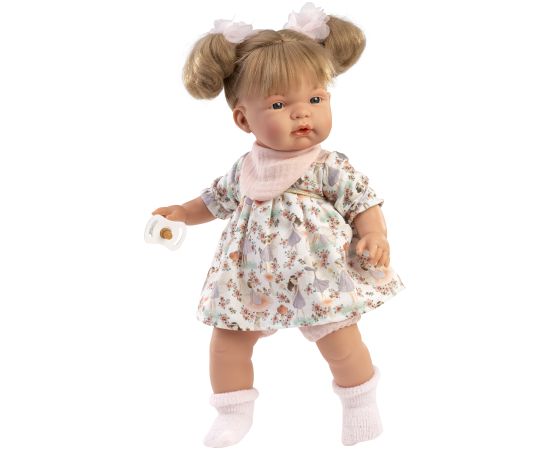Llorens Lelle Joelle 38 cm, raud, runā, ar mānekli, mīkstais ķermenis Spānija LL38368