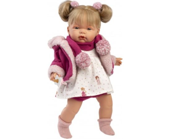 Llorens Lelle Joelle 38 cm, raud, runā, ar mānekli, mīkstais ķermenis Spānija LL38364
