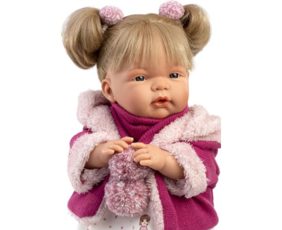 Llorens Lelle Joelle 38 cm, raud, runā, ar mānekli, mīkstais ķermenis Spānija LL38364