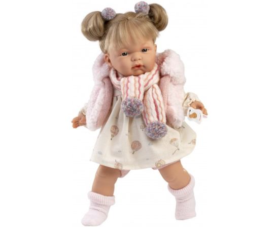 Llorens Lelle Joelle 38 cm, raud, runā, ar mānekli, mīkstais ķermenis Spānija LL38362