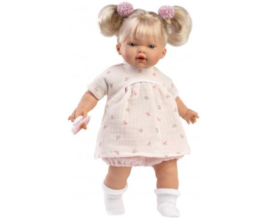Llorens Lelle Roberta 33 cm, raud, runā, ar mānekli, mīkstais ķermenis Spānija LL33162