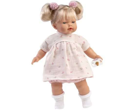 Llorens Lelle Roberta 33 cm, raud, runā, ar mānekli, mīkstais ķermenis Spānija LL33162