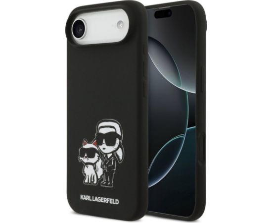 Karl Lagerfeld Apple  iPhone Air Liquid Silicone K&CH Sketch MagSafe Case Black