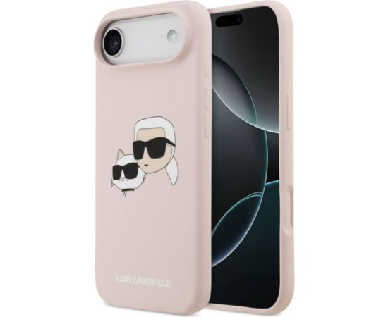 Karl Lagerfeld Apple  iPhone Air Liquid Silicone Double Heads MagSafe Case Pink