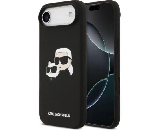 Karl Lagerfeld Apple  iPhone Air Liquid Silicone Double Heads MagSafe Case Black