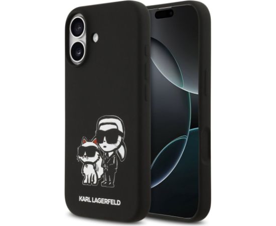 Karl Lagerfeld Apple  iPhone 17 Liquid Silicone K&CH Sketch MagSafe Case Black