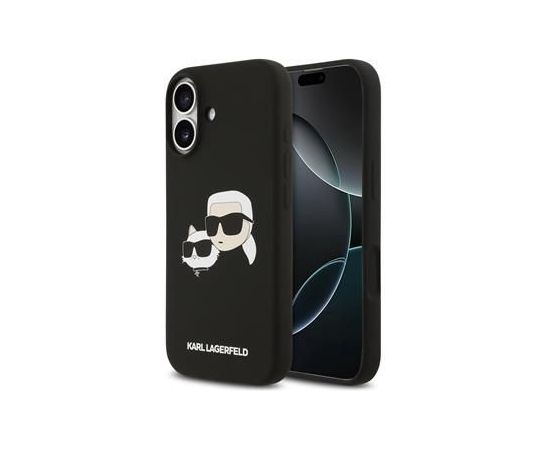 Karl Lagerfeld Apple  iPhone 17 Liquid Silicone Double Heads MagSafe Case Black