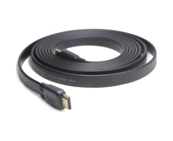 Gembird HDMI male-male flat cable, 3m, black color