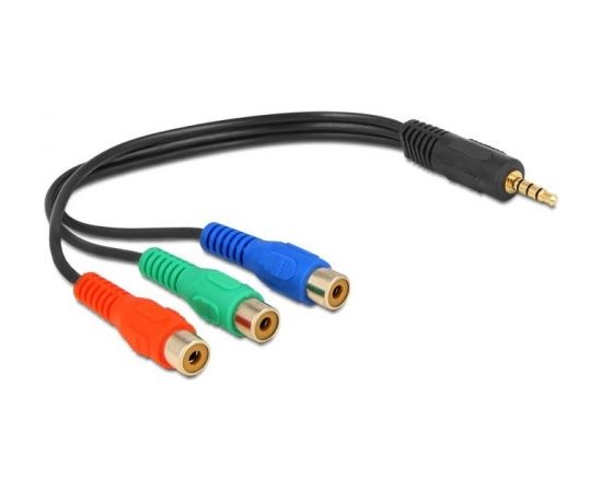 Delock Cable 3 x RCA female > Stereo plug 3.5 mm 4 pin
