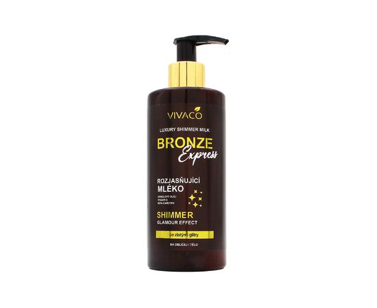 Vivaco Bronze Express - Rozjasňující tělové mléko s glitry 300ml