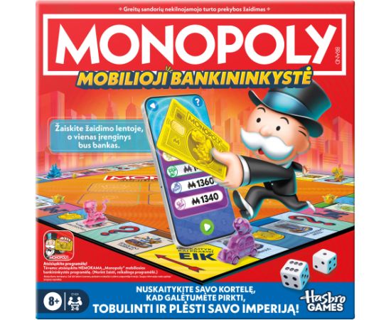 MONOPOLY настольная игра Monopoly Mobilioji Bankininkyste (на литовском яз.)