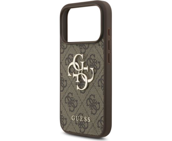 Guess PU 4G Metal Logo Strap Case Aizsargapvalks priekš Apple iPhone 17 Pro